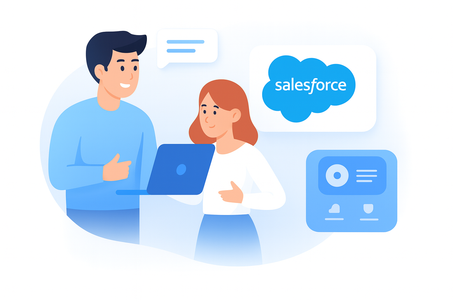 Illustration of Salesforce consulting solutions